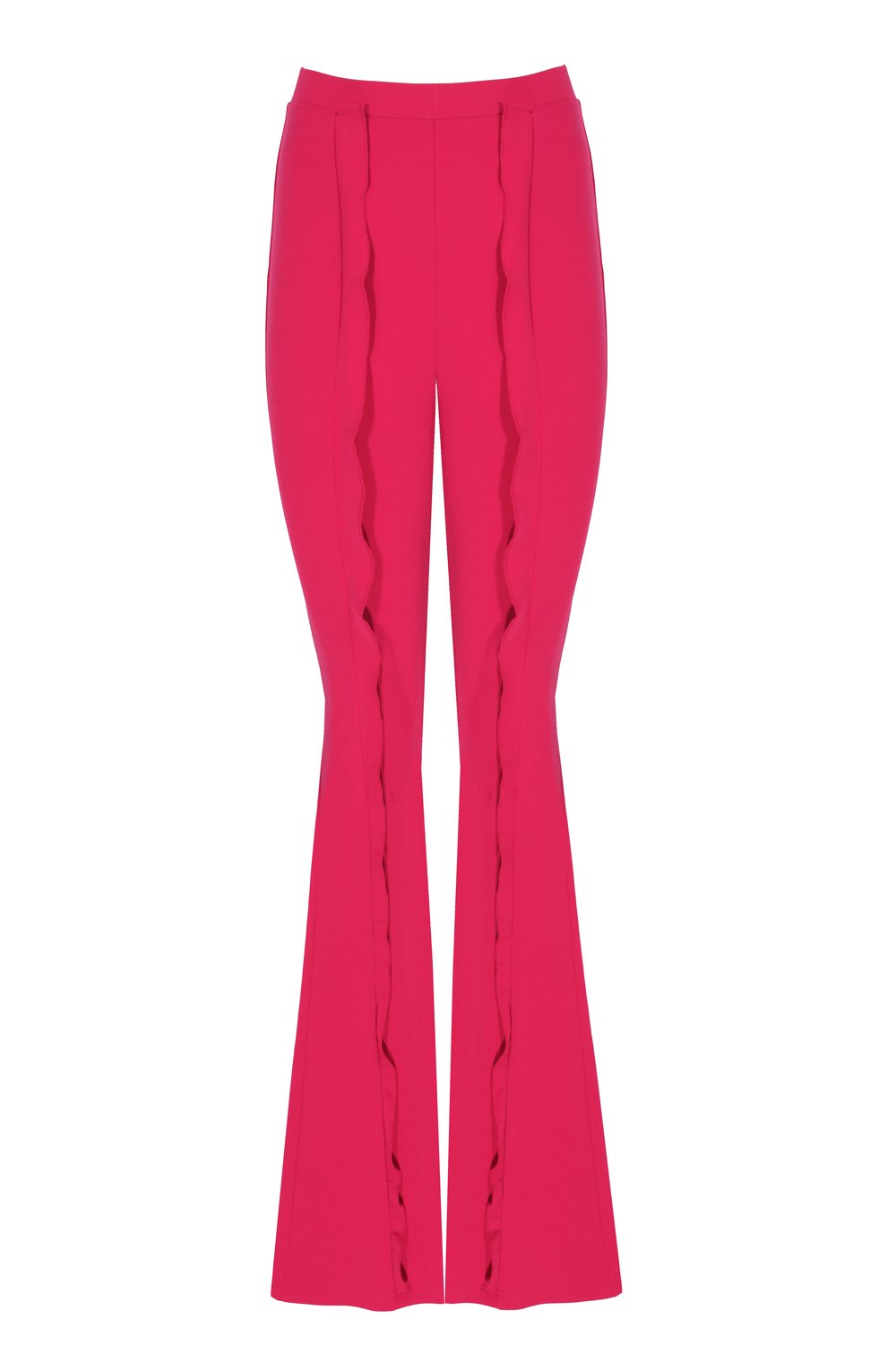 no'design-Önü Fırfırlı İspanyol Paça Pantolon-Pantolon-2-roqelvaxirum.shop