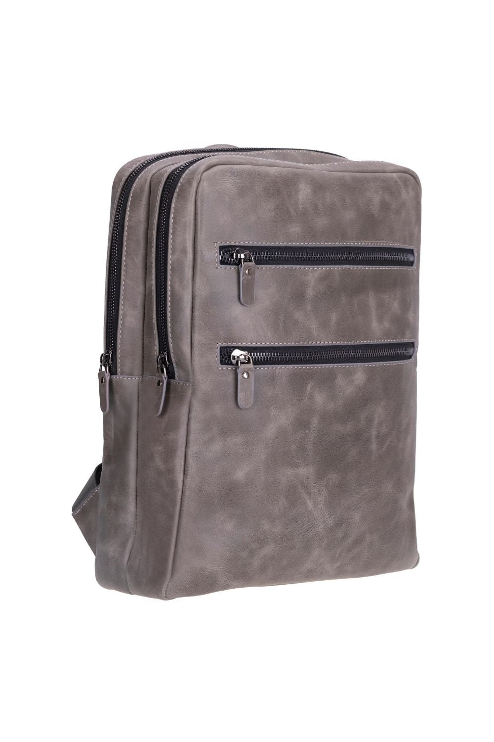 Atelier Ash Gray Hakiki Deri Laptop Sırt Çantası – 16” Uyumlu - 1