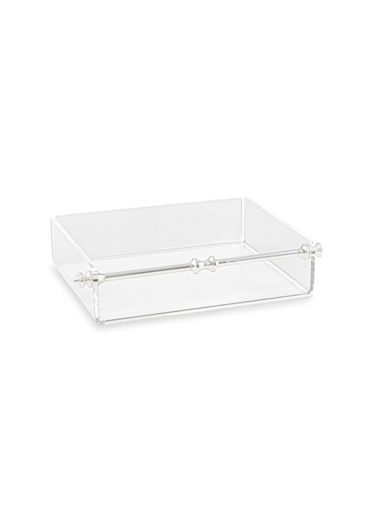 Memonza-Viora Mil Detaylı Gümüş Organizer, Şeffaf-Dekoratif Kutu-1-roqelvaxirum.shop