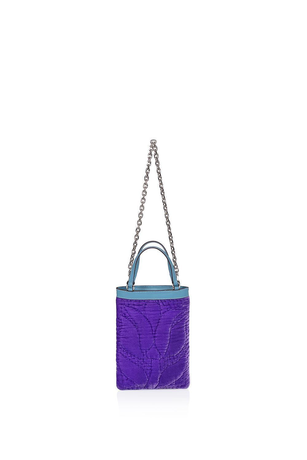 Atelier Melange-Şükran Mini El Çantası İpek Kadife Mor-Omuz Çantası-3-roqelvaxirum.shop