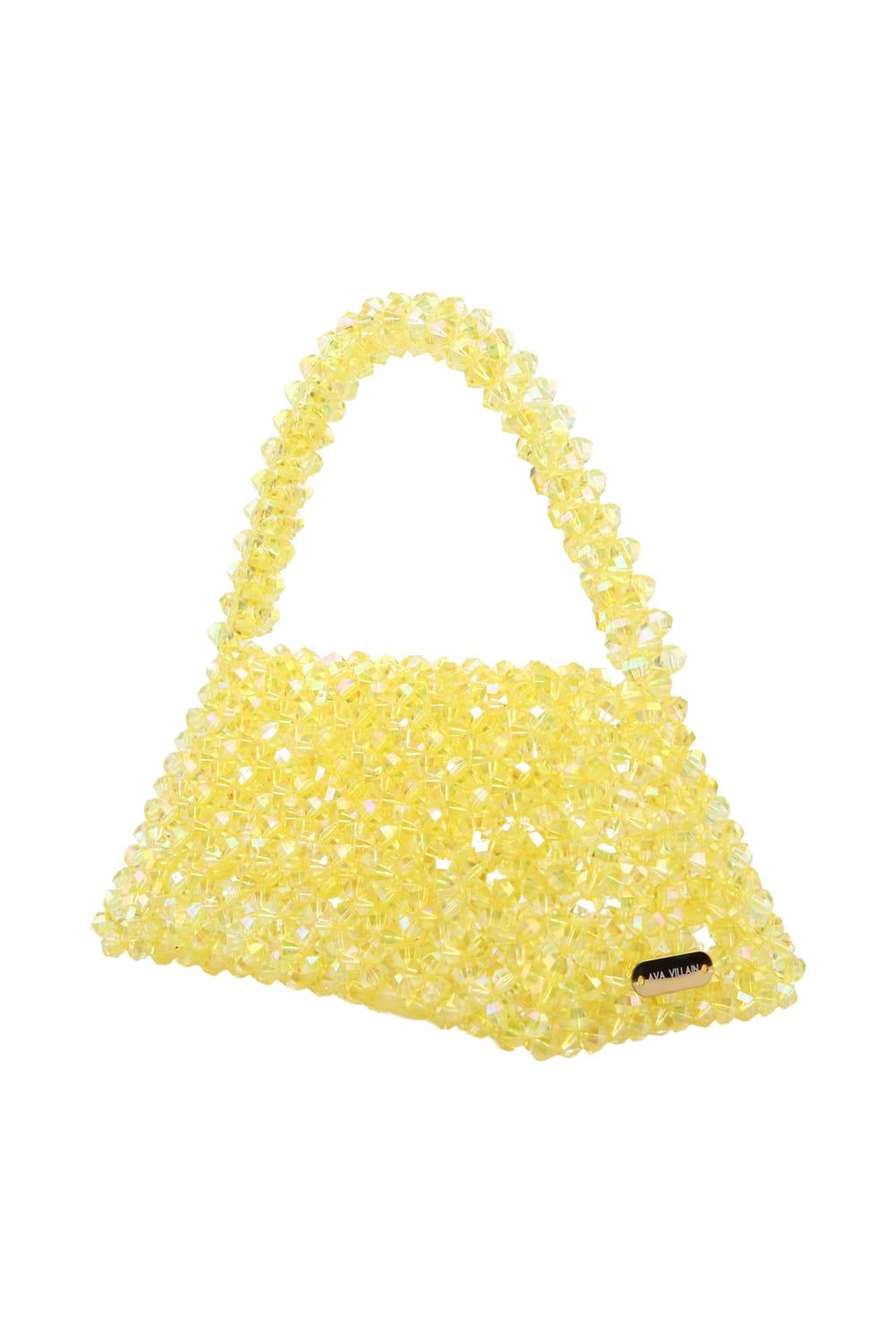 Ava Villain-Bite Boncuk Çanta Sarı-Omuz Çantası-2-roqelvaxirum.shop
