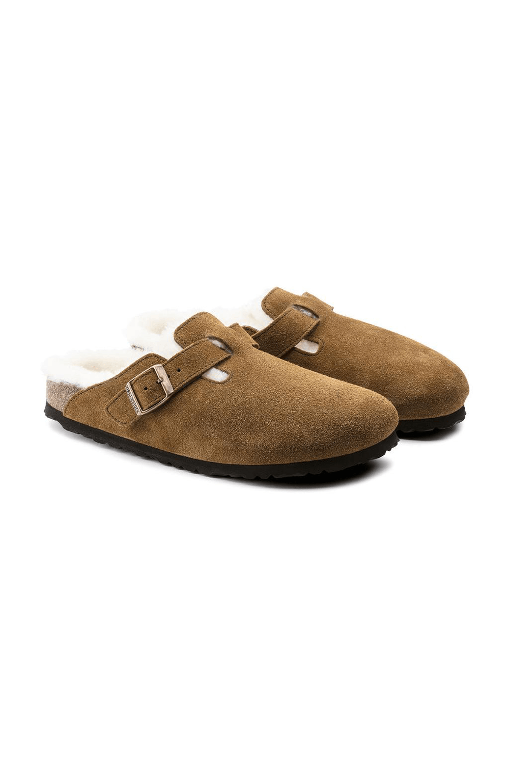 Birkenstock-Boston Suede Shearling-Sandalet & Terlik-5-roqelvaxirum.shop