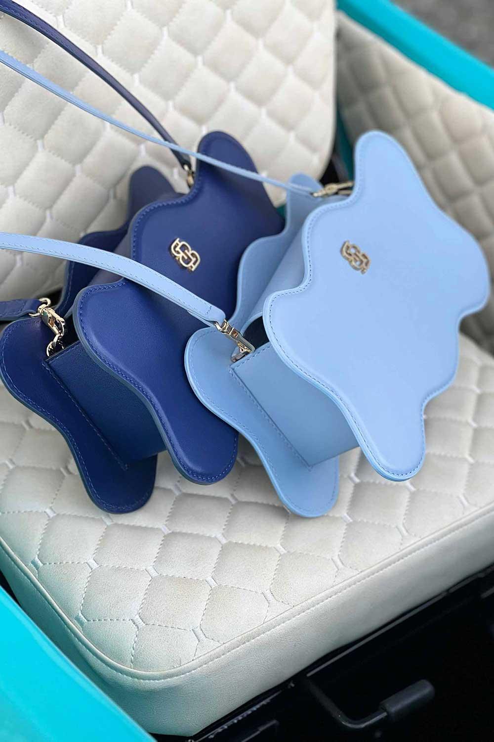 Bloomsbury-Leo Baguette Bag - Mavi-Omuz Çantası-3-roqelvaxirum.shop