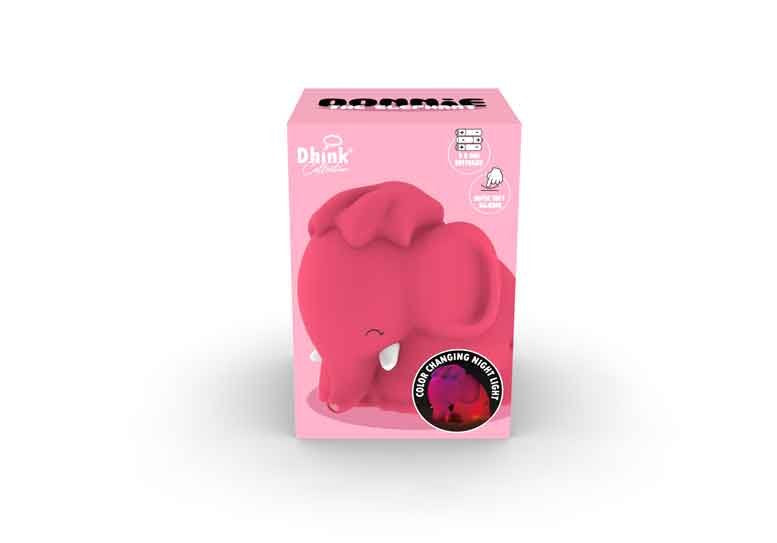 Dhink-Silikon Gece Lambası Fil Donnie Pembe-Gece Lambası-5-roqelvaxirum.shop