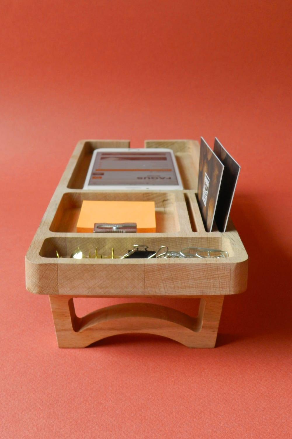 Fagus Wood-Mini Spinney Masa Düzenleyici-Masaüstü Organizer-5-roqelvaxirum.shop