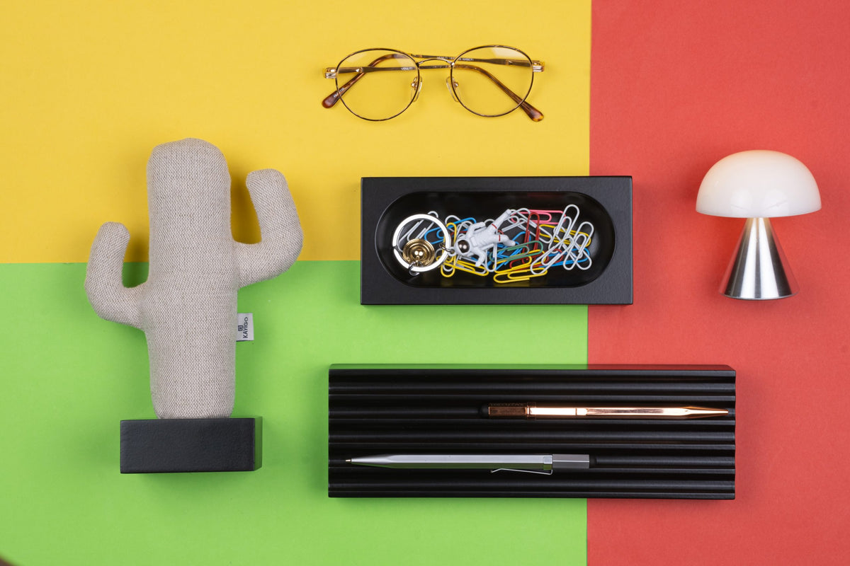 Kayigo-Siyah Woody Bej Cactus üçlü Set-Masaüstü Organizer-3-roqelvaxirum.shop