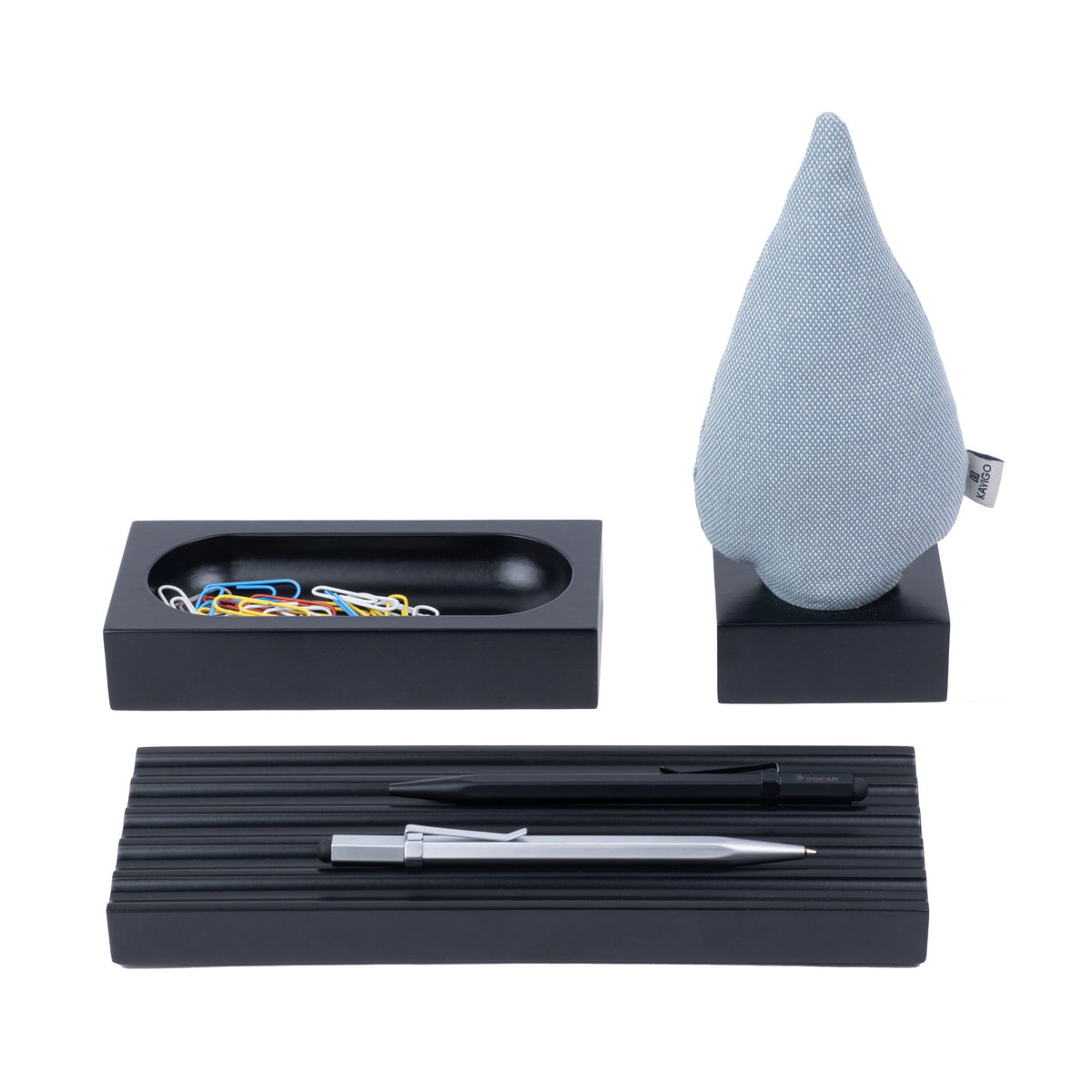 Kayigo-Siyah Woody Mavi Ladin üçlü Set-Masaüstü Organizer-1-roqelvaxirum.shop