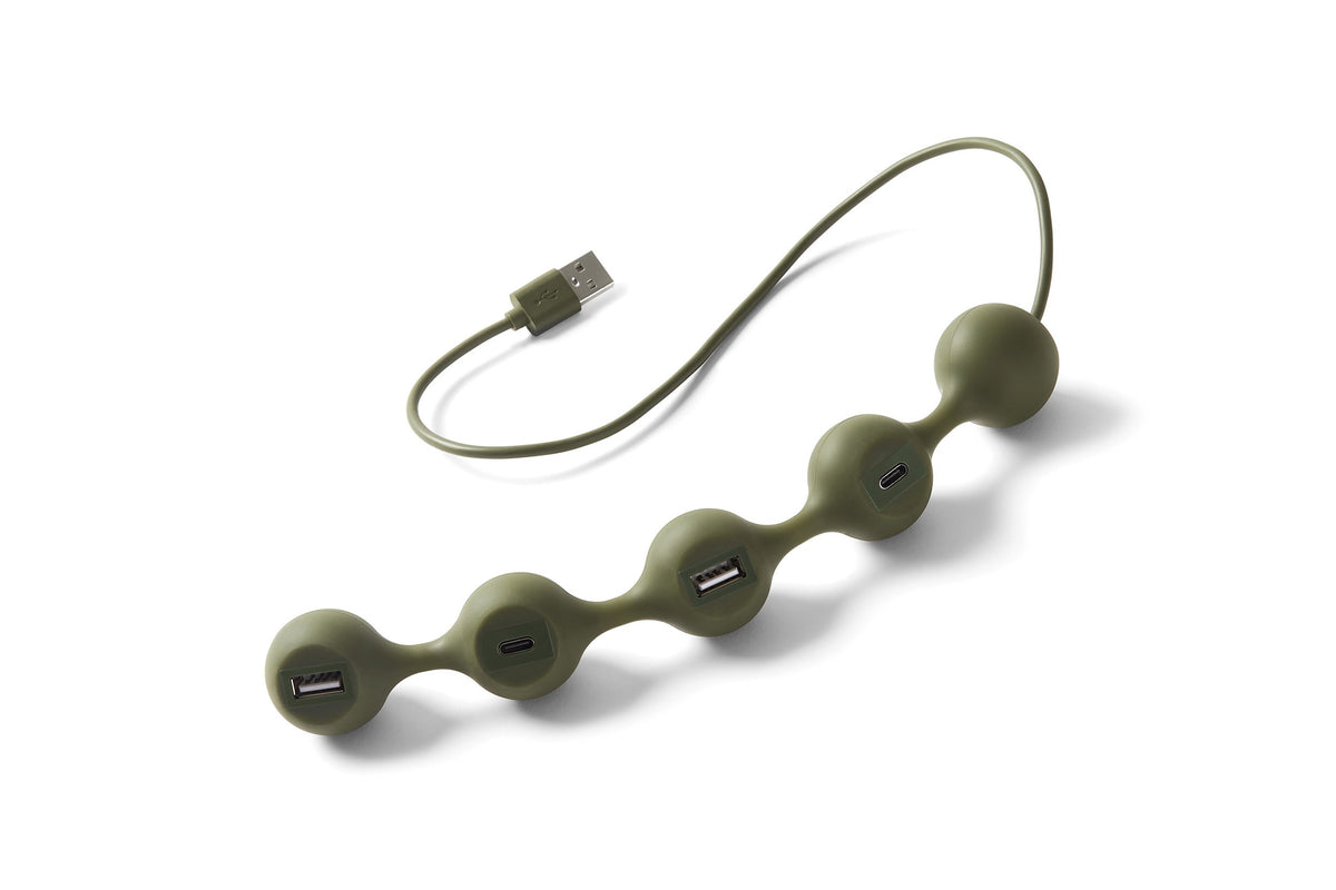 Lexon-Peas Hub 2 Usb çoğaltıcı Haki-Usb Çoğaltıcı-1-roqelvaxirum.shop