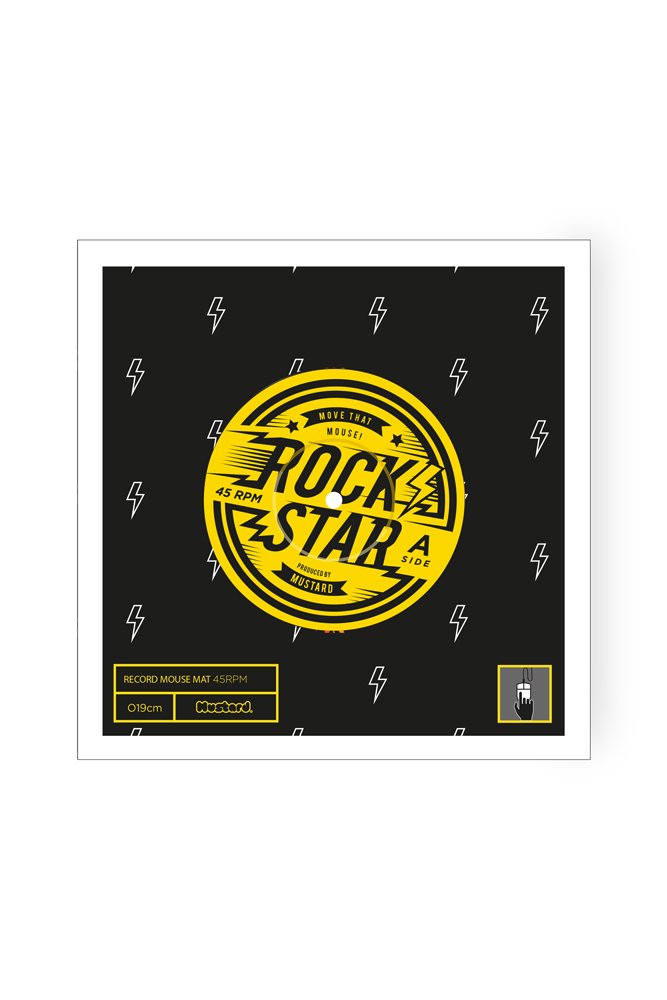 Mustard-Mustard Rock N Roll Mouse Pad-Mouse Pad-3-roqelvaxirum.shop