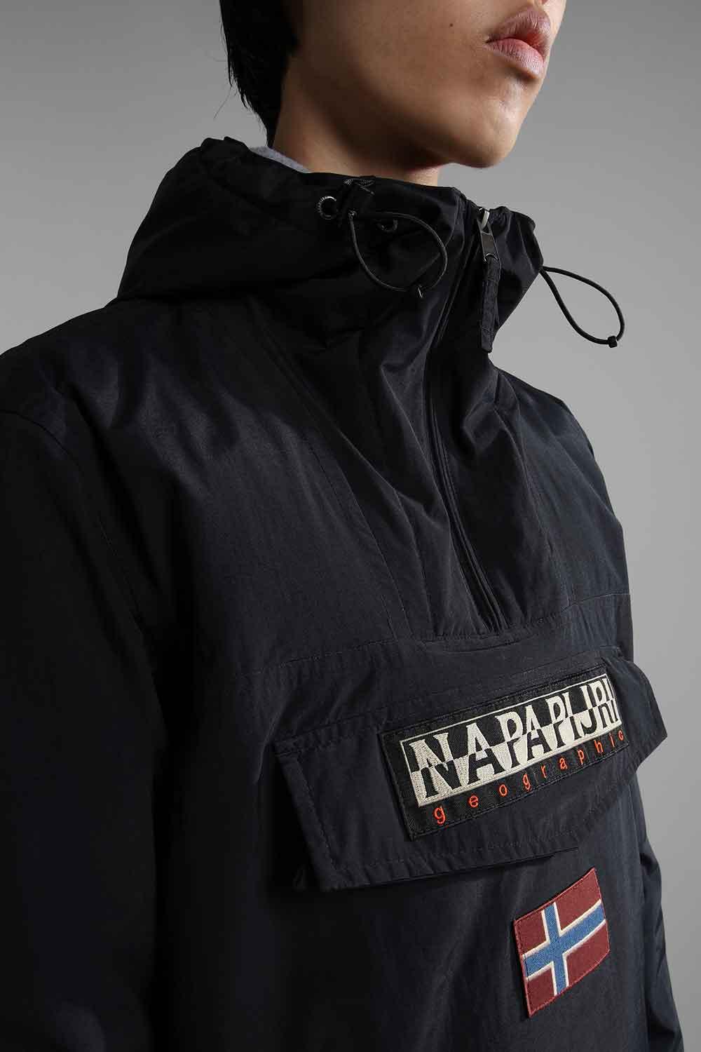Napapijri-Rainforest Pocket 2 Black 041-Yağmurluk-4-roqelvaxirum.shop