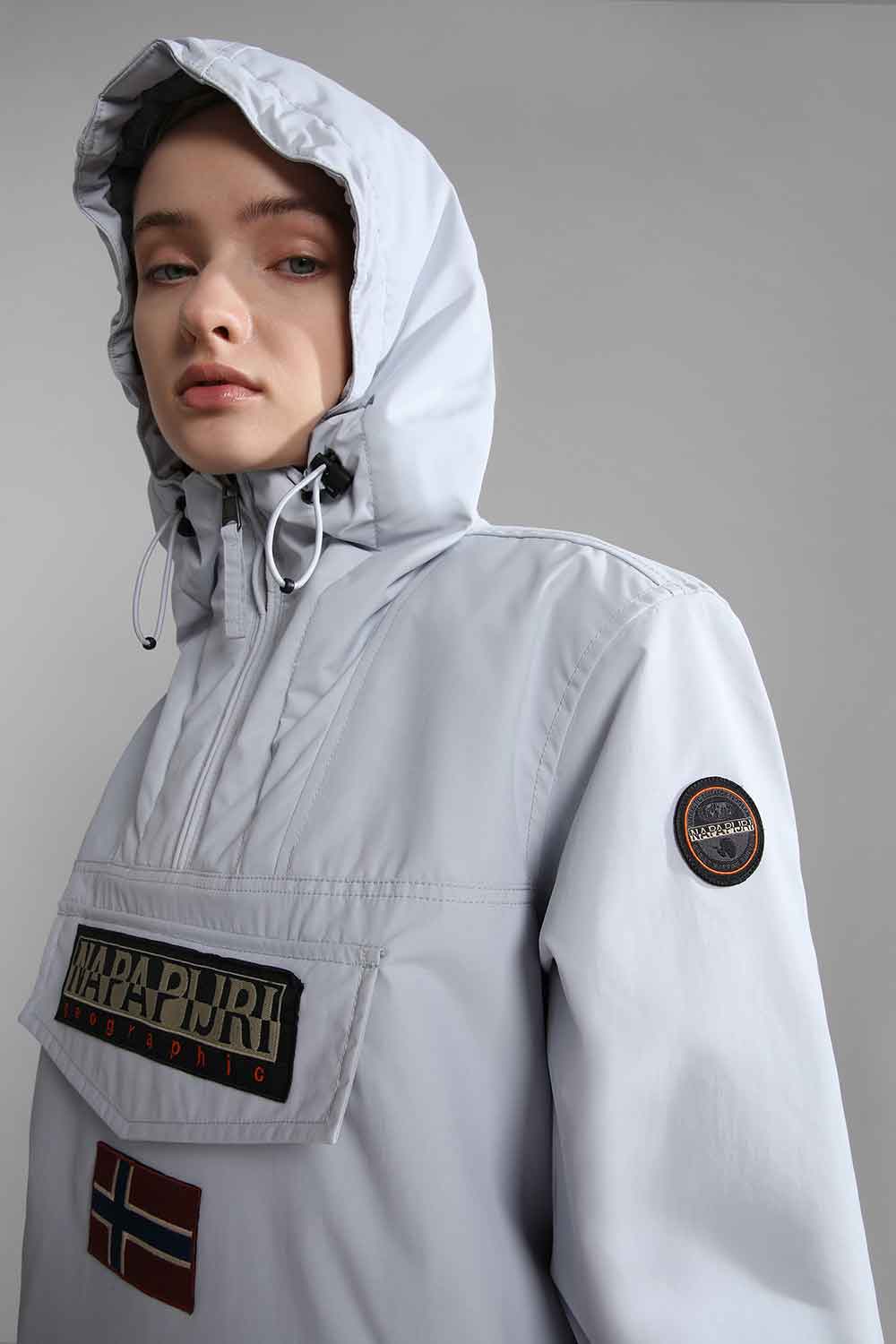 Napapijri-Rainforest Pocket 4 Grey Glacier-Yağmurluk-4-roqelvaxirum.shop