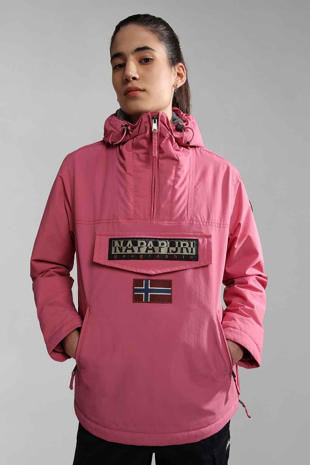 Napapijri-Rainforest Pocket 4 Pink Rosewood-Yağmurluk-10-roqelvaxirum.shop