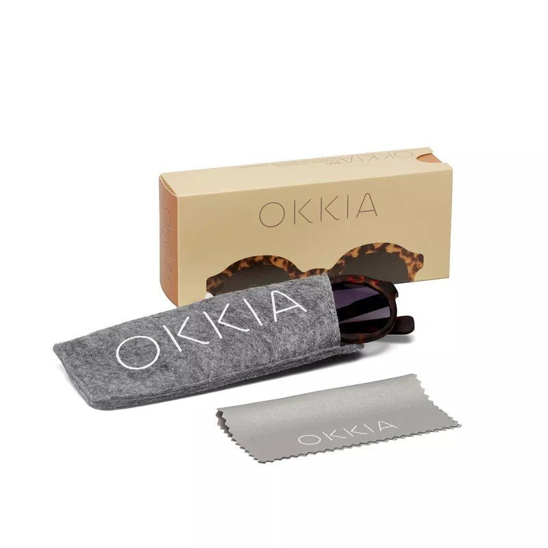 Okkia-Okkia Lauro Unisex Yuvarlak Güneş Gözlüğü Klasik Havana Siyah Gradyan-Güneş Gözlüğü-7-roqelvaxirum.shop