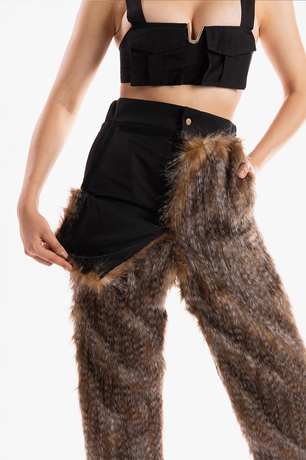 Ramme-Raider Fur Pant With Animal Print v1-Pantolon-3-roqelvaxirum.shop