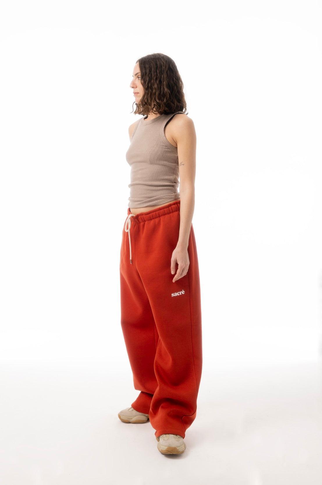 Sacré-Solid Chili Sweat Pants-Eşofman-4-roqelvaxirum.shop