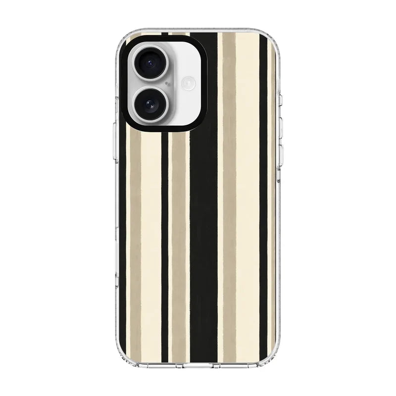 Timeless Stripes-Clear Kılıf Magsafe Özellikli - Iphone 16 Plus