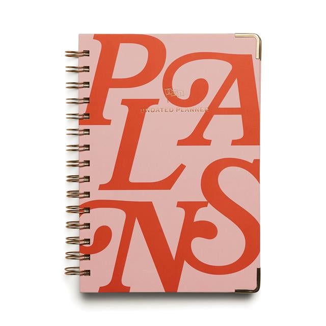 Designworks Ink Undated Planner/Ajanda 13 Month Planner And Sticker Sheet, Perpetual