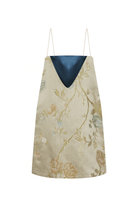 Limited Edition Susanna - Altın Rengi Çiçekli Elbise - 5