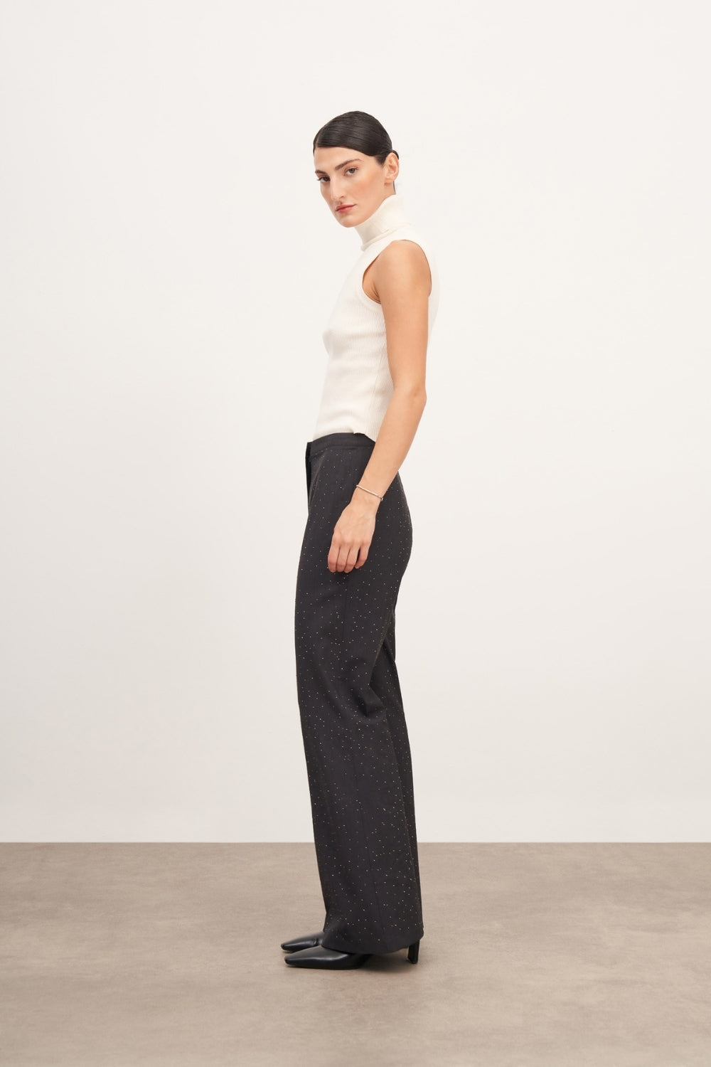 Füme Flare Kesim Pantolon - 0