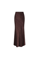Larissa Brown Maxi Satin Skirt - 1