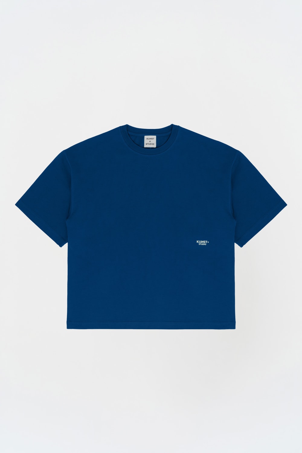 Kısa Kollu Baskılı Box Fit Mavi T-Shirt - 2