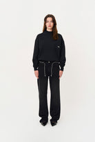 Siyah Oversize Sweatshirt - 3