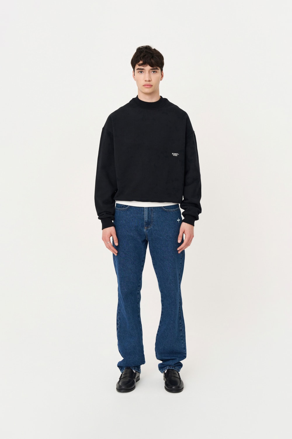 Siyah Oversize Sweatshirt - 5