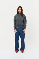 Yıkanmış Gri Oversize Sweatshirt - 3