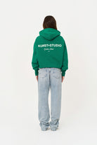 Yeşil Oversize Hoodie - 4