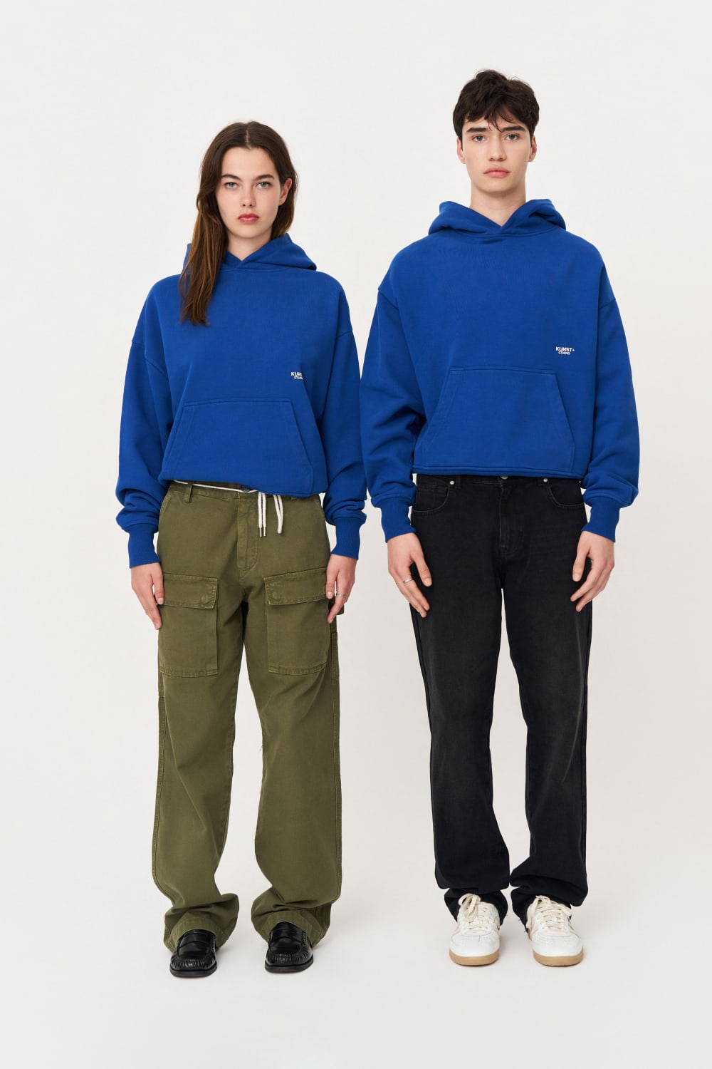 Mavi Oversize Hoodie - 1