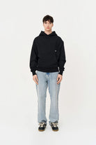 Siyah Oversize Hoodie - 5
