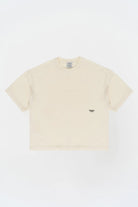 Kısa Kollu Baskılı Box Fit Ekru T-Shirt - 2