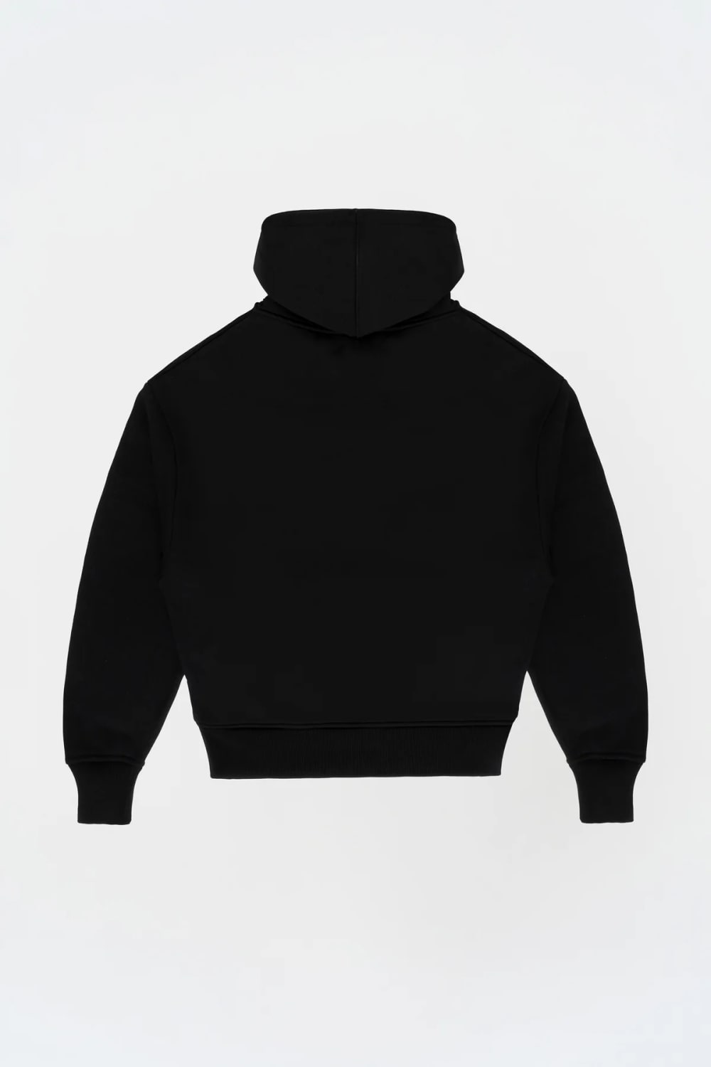 Siyah Oversize Fermuarlı Hoodie - 2
