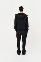 Siyah Oversize Fermuarlı Hoodie - 6