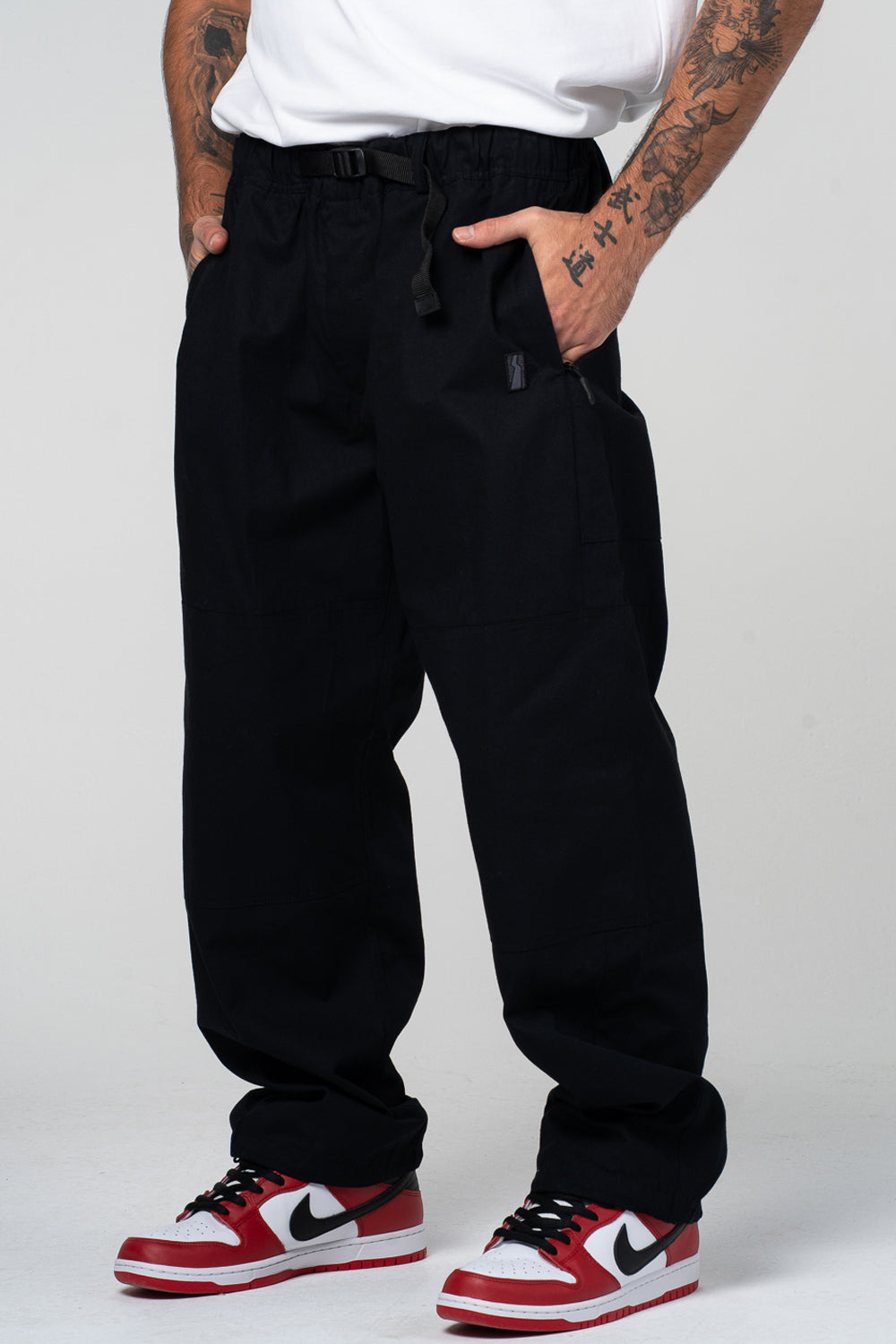 Double Knee Pant Black - 0