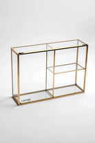 Pirinç Gold Cam Makyaj Takı Aksesuar Parfüm Fırçalık Organizer Kutusu 30x20x8cm - 0