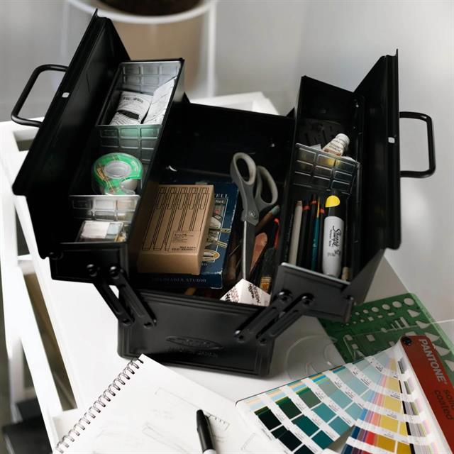 St 350 Tool Storage Box Black Metal Saklama Kutusu - 1
