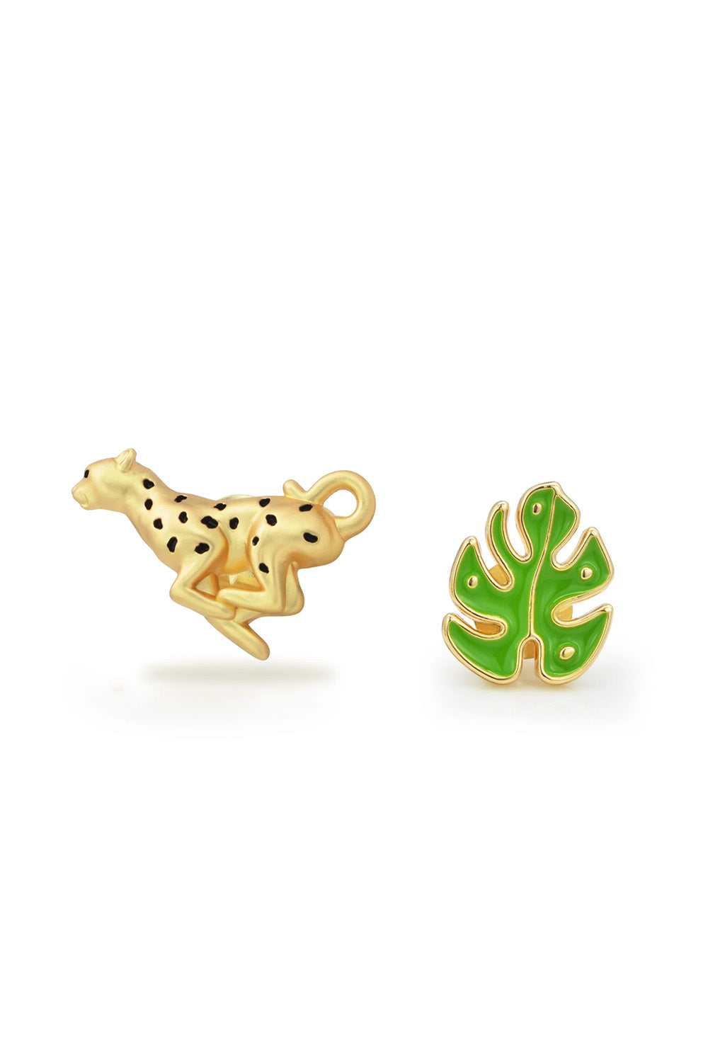 Leopar & Tropikal Yaprak Broş Seti - 0