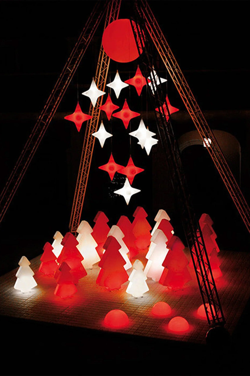 Lightree Kırmızı Işıklı Dekoratif Yılbaşı Ağacı (H 45cm) - 2