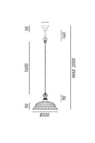 Anita Sarkit Anti̇k Pi̇ri̇nç-Serami̇k Ø32X200 Cm E27 Led 1X15W - 3