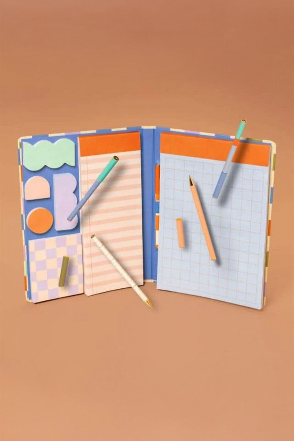 Inkerie Kareli A5 Notluk, Post It Set & Tükenmez Kalem Kırtasiye Seti - 1