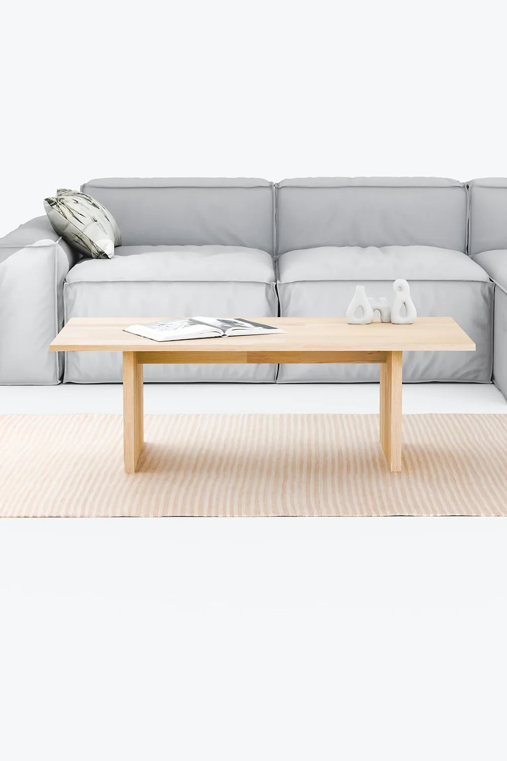 Masif Ahşap Minimalist Orta Sehpa - 3