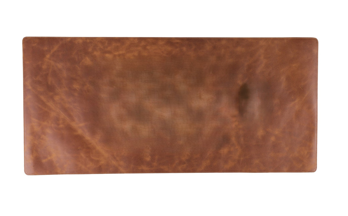 Still & Silent – Golden Tan Gerçek Deri Desk Mat Macbook Altlığı - 1