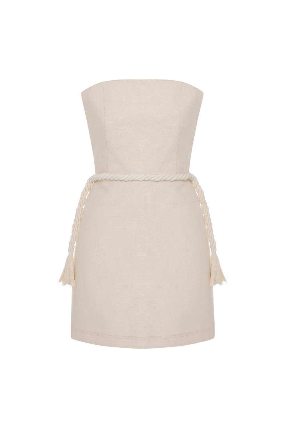 No22 Keten Mini Elbise - 4