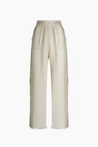 Crinkle Linen Yırtmaçlı Pantolon - 6