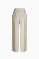 Crinkle Linen Yırtmaçlı Pantolon - 7