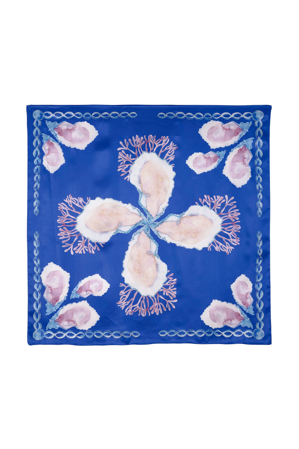 Parisian Oyster İpek Saten Eşarp ⎮ 90x90 Cm - 1