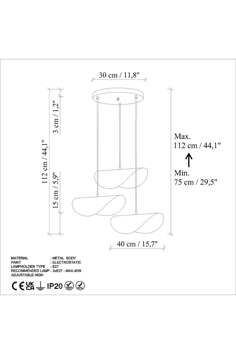 Marble 6141 Açık Mavi Cam Sarkıt Aydınlatma - 7
