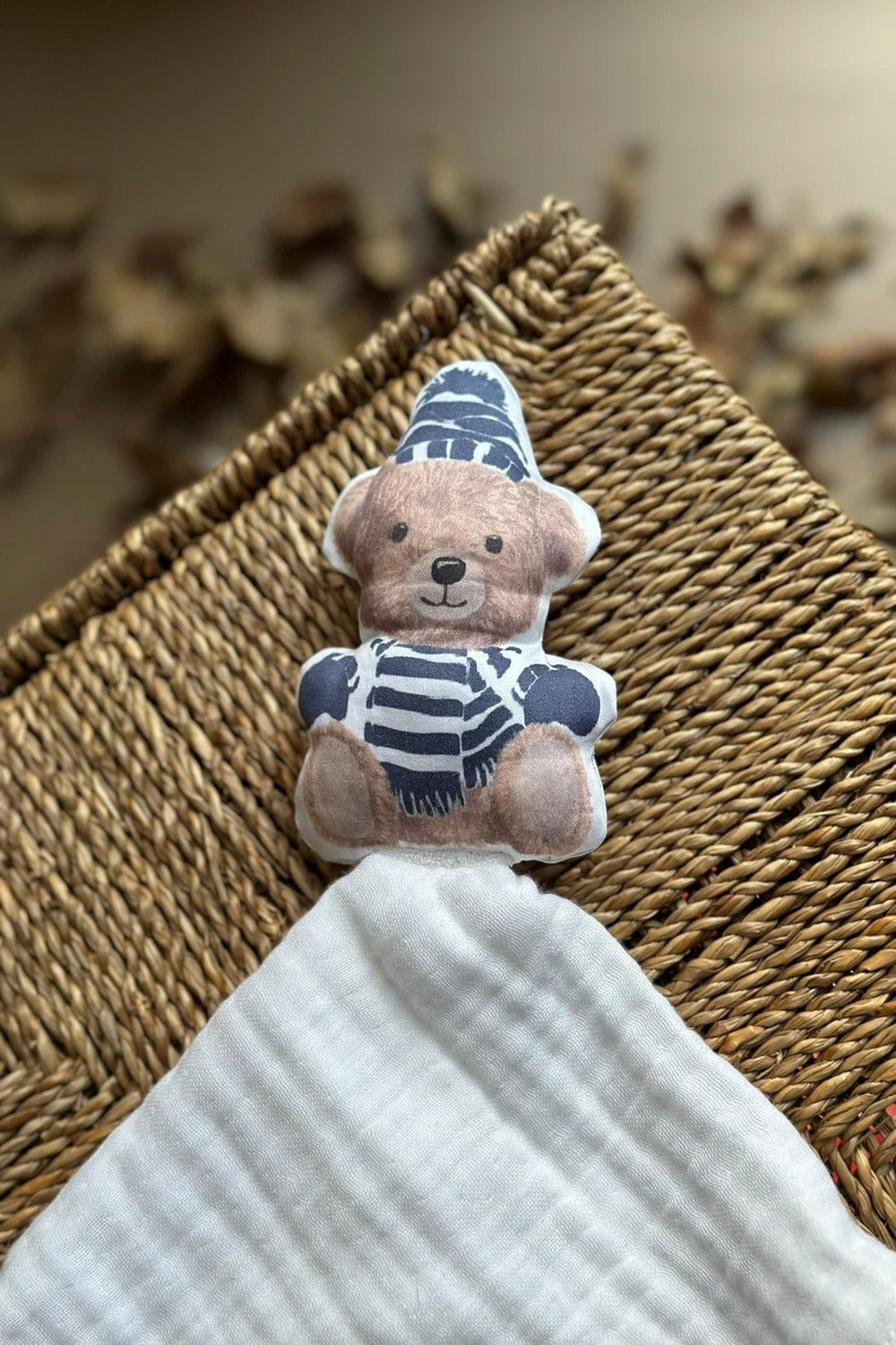 Vintage Bear Lacivert Organik Pamuk Hediye Bebek Kiti - 7