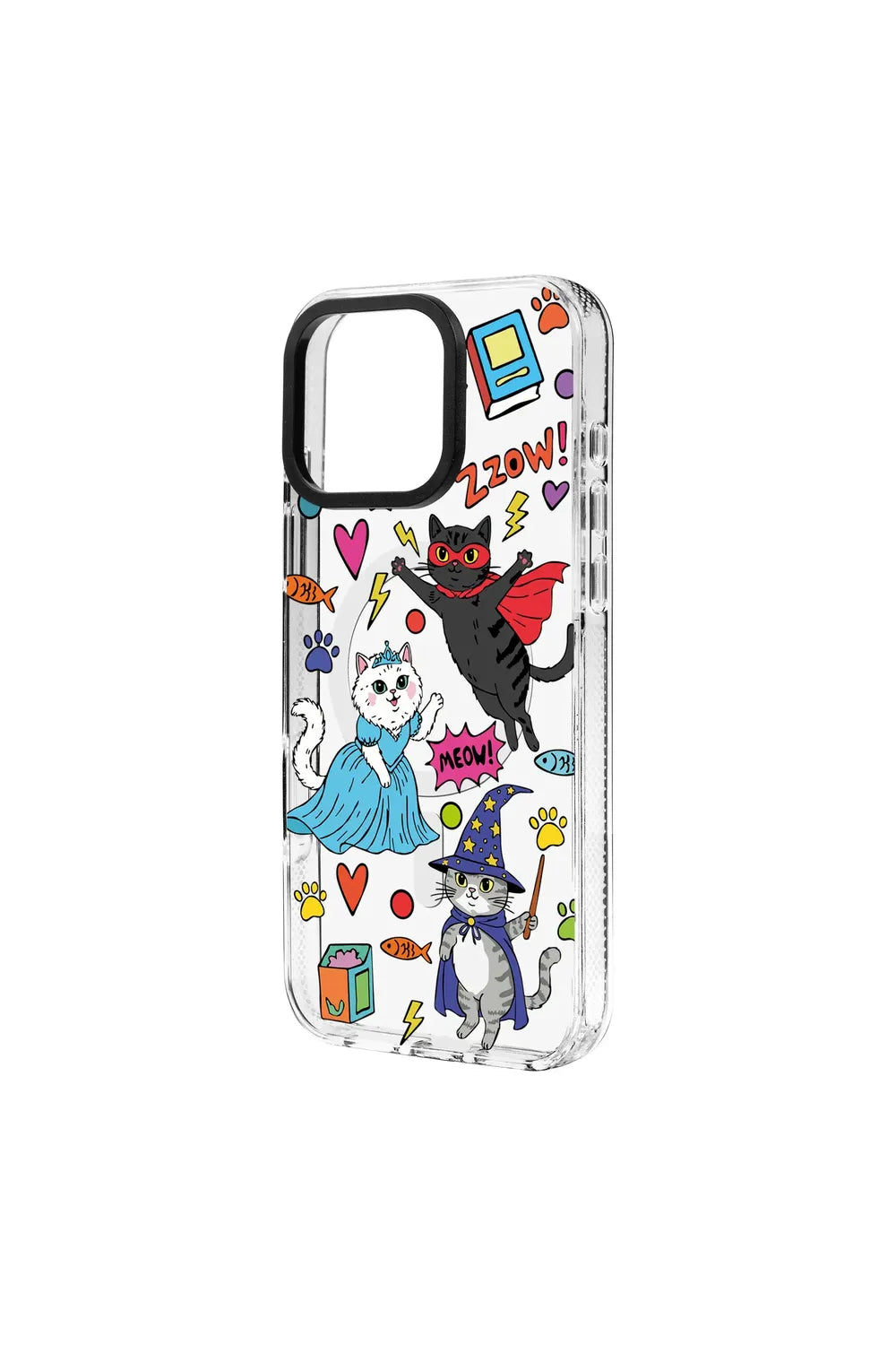 Fantastic Cats-Clear Kılıf Magsafe Özellikli - Iphone 17 - 1